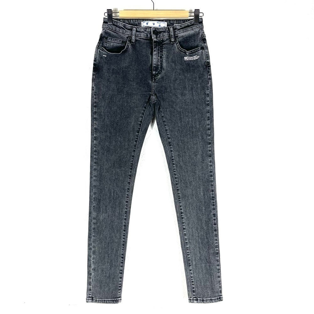 Off-White Women’s Skinny Denim Jeans Grey - Size - 27 $625 - Picture 3 of 13